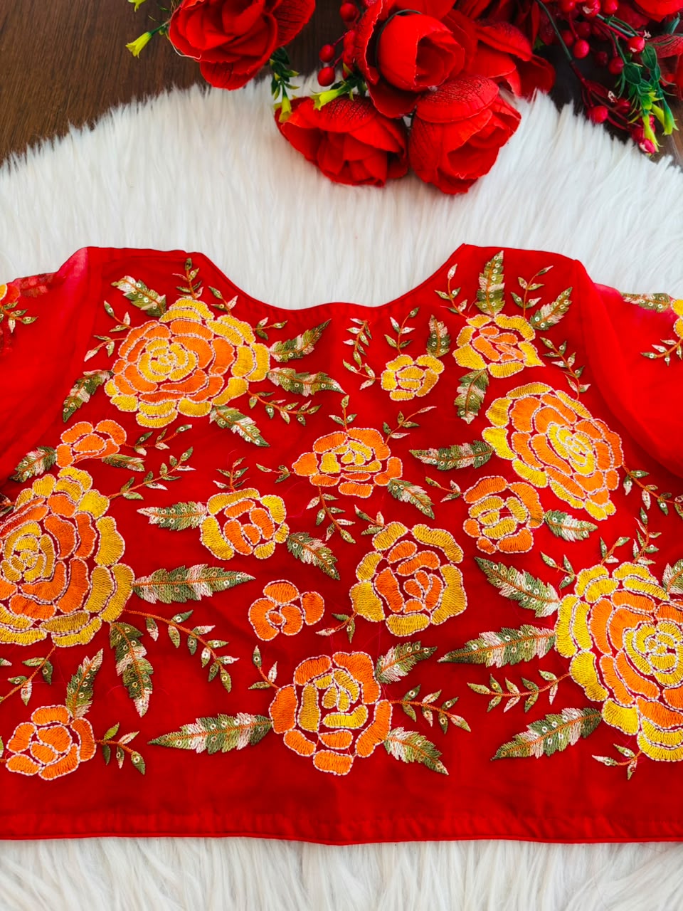 Threads of Flowers -Designer Blouse