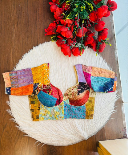 Color Carnival Boul Kantha Stitch Blouse