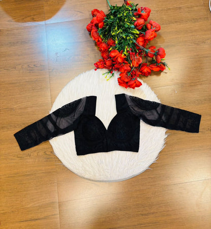Inspired by Royal Grace Organza Embroidered Blouse