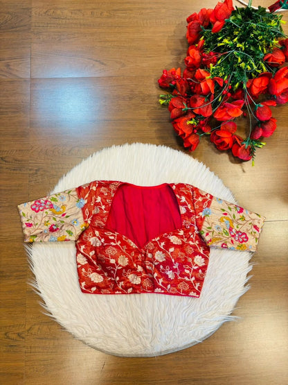 Language of Flowers – Designer Tissue Jacquard Blouse