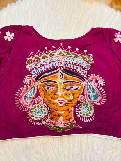 Mahishasuramardini Batik Silk Blouse