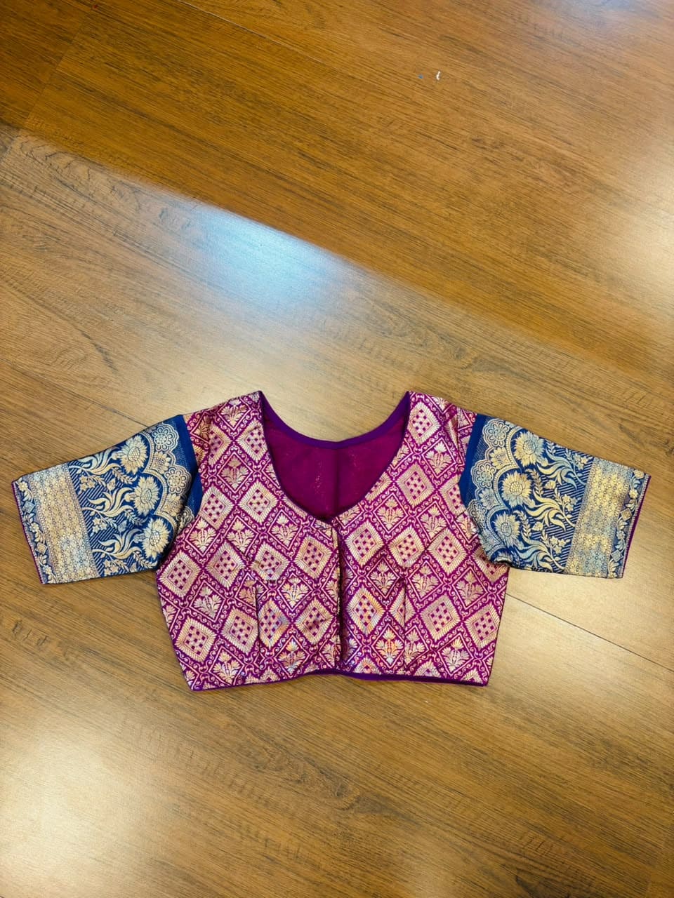 Rajeshwari Grace- Katan Silk Banarasi Zari Woven Designer Blouse