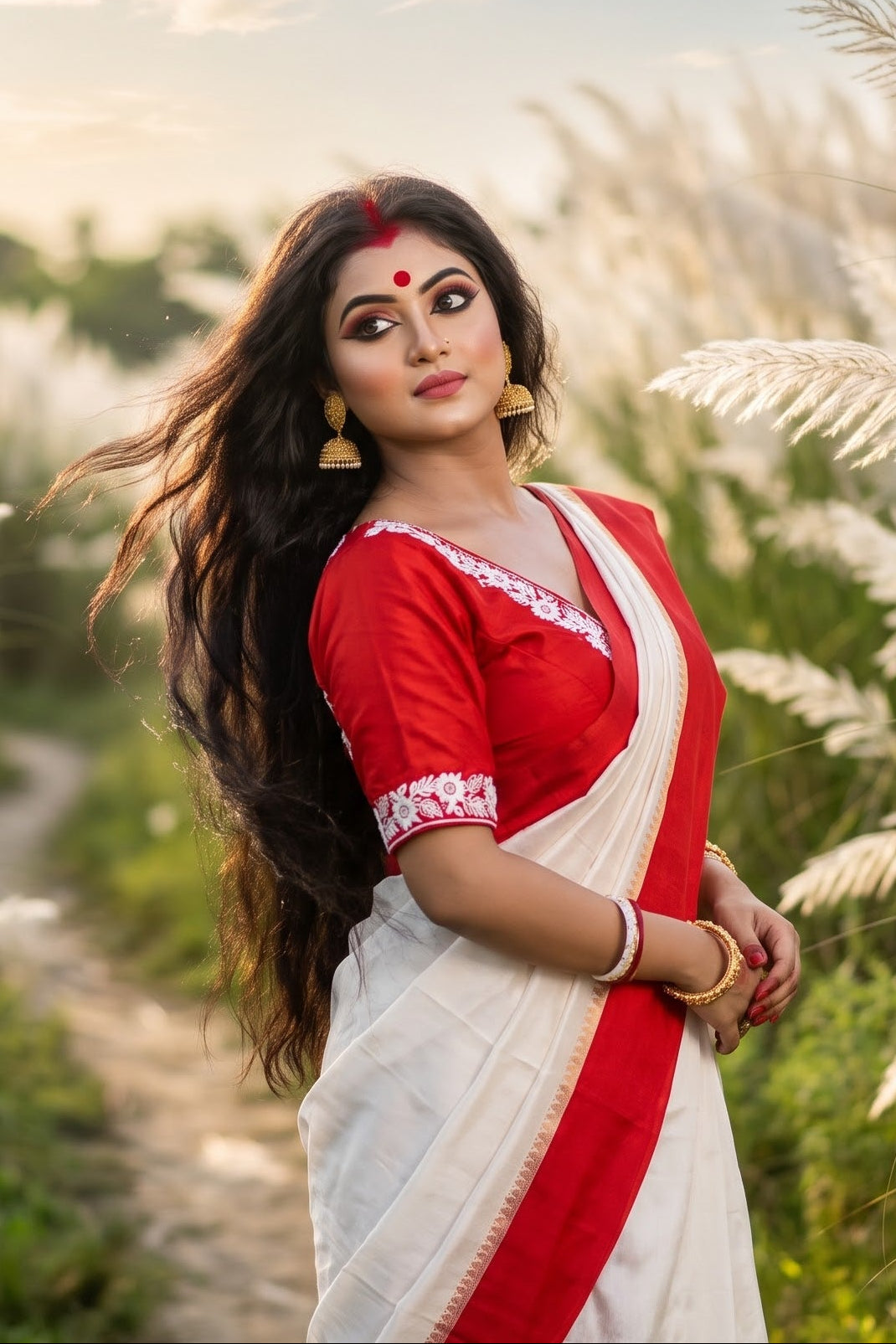 Mahalaya Prabhat Designer Blouse