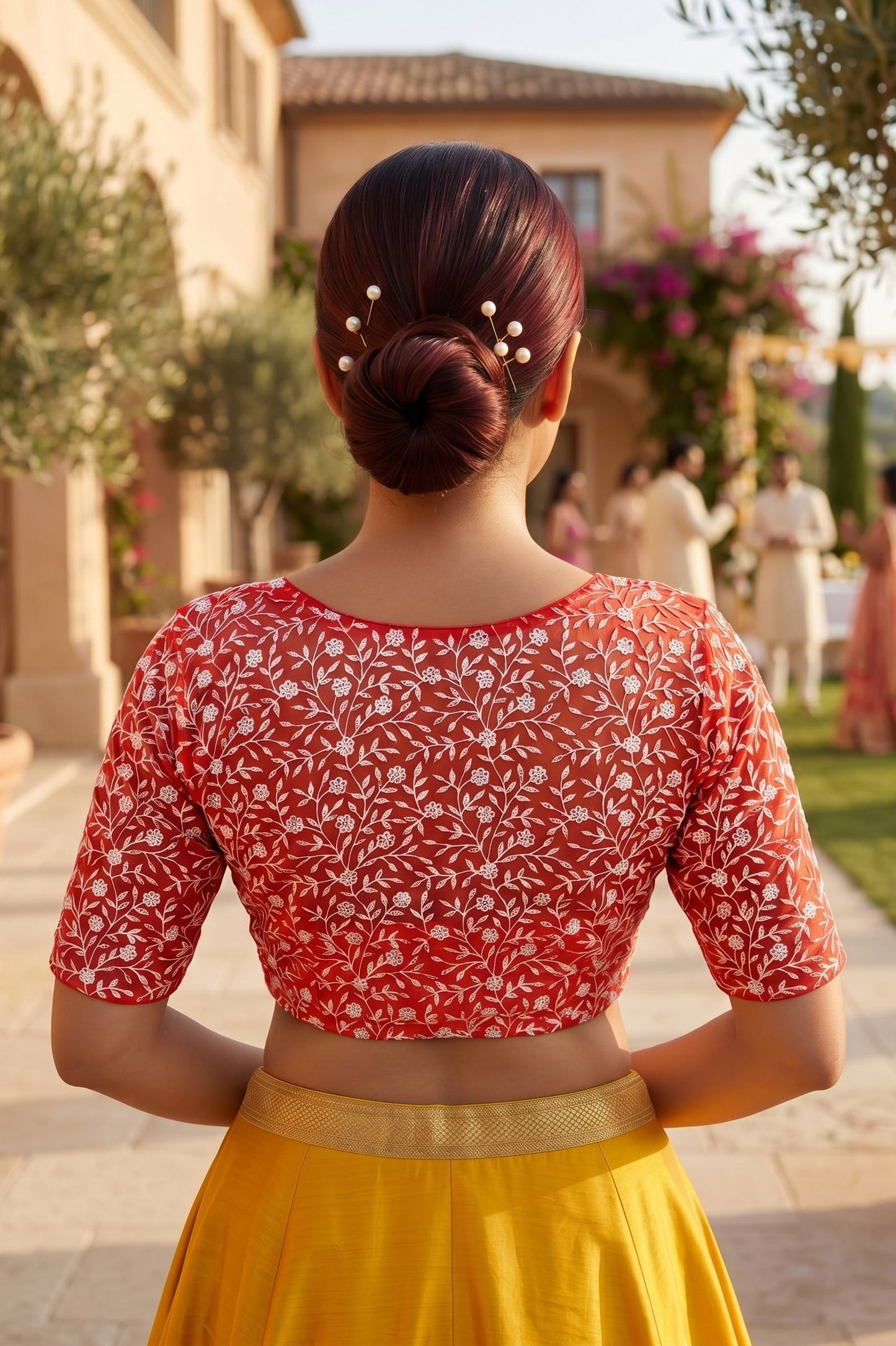 A Quiet Connection- Designer Net Blouse