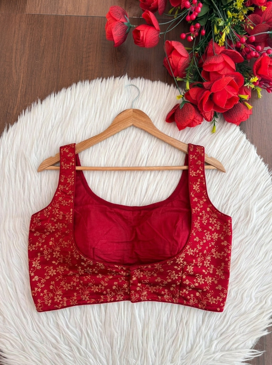 Golden Touch-Katan Banarasi Silk Blouse